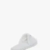 Chaussons en tissu éponge brodés VB, blancs Chaussons en tissu éponge brodés VB, blancs