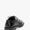 Chaussure plate à lacets en cuir noir Chaussure plate à lacets en cuir noir