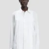 Chemise à plis creux en blanc Chemise à plis creux en blanc
