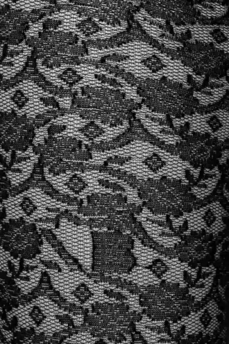 Collants en dentelle monogrammés, noir