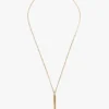 Collier pendentif boutons de manchette en or clair Collier pendentif boutons de manchette en or clair
