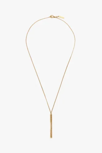 Collier pendentif boutons de manchette en or clair Collier pendentif boutons de manchette en or clair