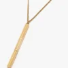 Collier pendentif boutons de manchette en or clair Collier pendentif boutons de manchette en or clair