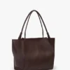 Grand sac cabas The Victoria en cuir bordeaux