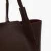 Grand sac cabas The Victoria en cuir bordeaux