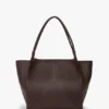 Grand sac cabas The Victoria en cuir bordeaux