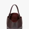 Grand sac cabas The Victoria en cuir bordeaux