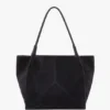 Grand sac cabas The Victoria en daim bleu marine