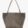 Grand sac cabas The Victoria en daim gris galet