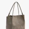 Grand sac cabas The Victoria en daim gris galet