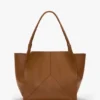 Grand sac cabas Victoria en cuir beige Grand sac cabas Victoria en cuir beige