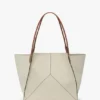 Grand sac cabas Victoria en toile ivoire Grand sac cabas Victoria en toile ivoire