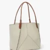 Grand sac cabas Victoria en toile ivoire Grand sac cabas Victoria en toile ivoire