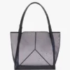 Grand sac fourre-tout Victoria en maille bleu marine