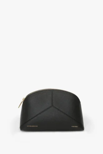 Grande pochette de voyage The Victoria en cuir noir