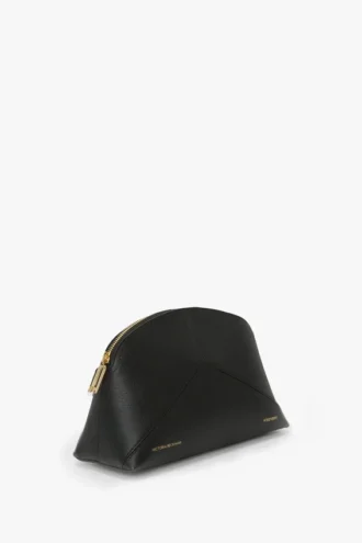 Grande pochette de voyage The Victoria en cuir noir