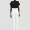 Jean slim taille haute en blanc délavé Jean slim taille haute en blanc délavé