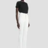 Jean slim taille haute en blanc délavé Jean slim taille haute en blanc délavé