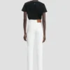 Jean slim taille haute en blanc délavé Jean slim taille haute en blanc délavé