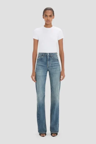 Jean stretch Julia, délavage bleu usé
