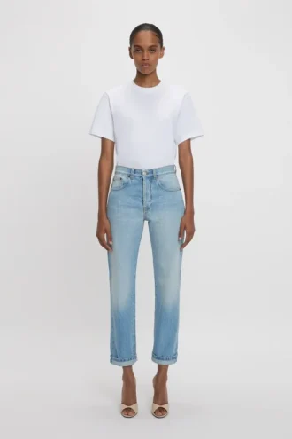 Jeans Victoria délavé bleu clair