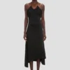 Jupe midi asymétrique en noir Jupe midi asymétrique en noir