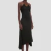 Jupe midi asymétrique en noir Jupe midi asymétrique en noir