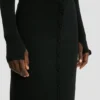 Jupe midi à boutons en noir Jupe midi à boutons en noir