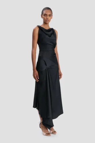 la robe midi Posy en bleu marine