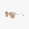 Lunettes de soleil aviateur en métal bleu doré