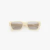Lunettes de soleil en acétate marbré ivoire