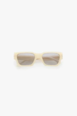 Lunettes de soleil en acétate marbré ivoire
