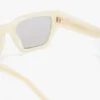 Lunettes de soleil en acétate marbré ivoire