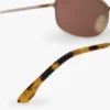 Lunettes de soleil en métal couleur miel doré