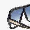 Lunettes de soleil à masques superposés, dégradé noir Lunettes de soleil à masques superposés, dégradé noir