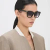 Lunettes de soleil oversize en acétate noir Lunettes de soleil oversize en acétate noir