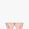 Lunettes de soleil rectangulaires de couleur nude Lunettes de soleil rectangulaires de couleur nude