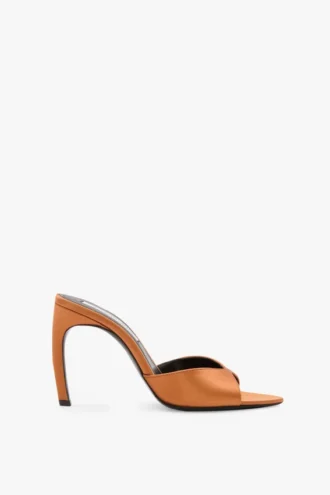 Mule Harlow 100 en satin bronze