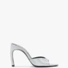 Mule Harlow 100 en satin magnésium