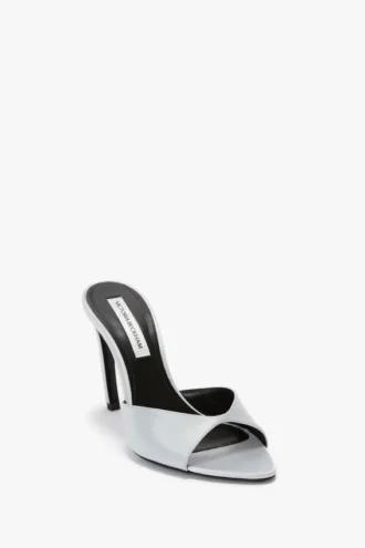 Mule Harlow 100 en satin magnésium