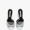 Mule Harlow 100 en satin magnésium