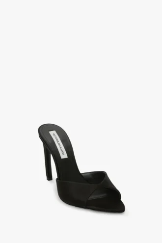 Mule Harlow 100 en satin noir