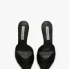 Mule Harlow 100 en satin noir