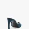 Mules Harlow 100 en satin bleu sarcelle