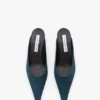 Mules Sloane 45 en satin bleu sarcelle Mules Sloane 45 en satin bleu sarcelle
