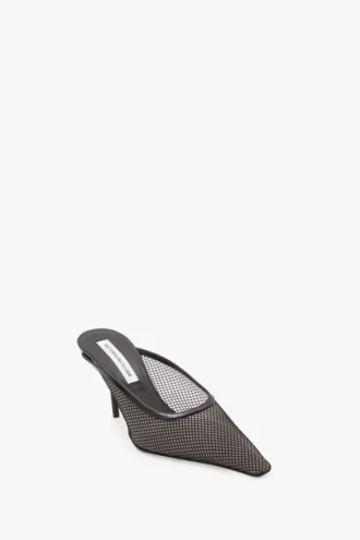 Mules à talons aiguilles Sloane 75 en maille noire