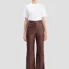 Pantalon Alina en cuir bordeaux Pantalon Alina en cuir bordeaux