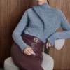 Pantalon Alina en cuir bordeaux Pantalon Alina en cuir bordeaux