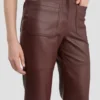 Pantalon Alina en cuir bordeaux Pantalon Alina en cuir bordeaux