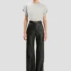 Pantalon Alina en cuir noir Pantalon Alina en cuir noir
